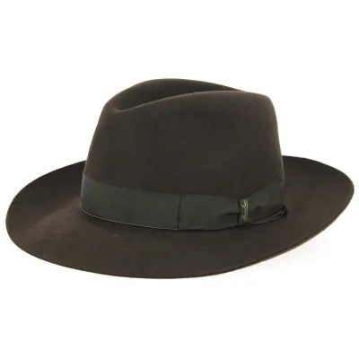 Chapeau Umberto Feutre Poil Marron- Borsalino  Reference : 10843 | Chapellerie Traclet