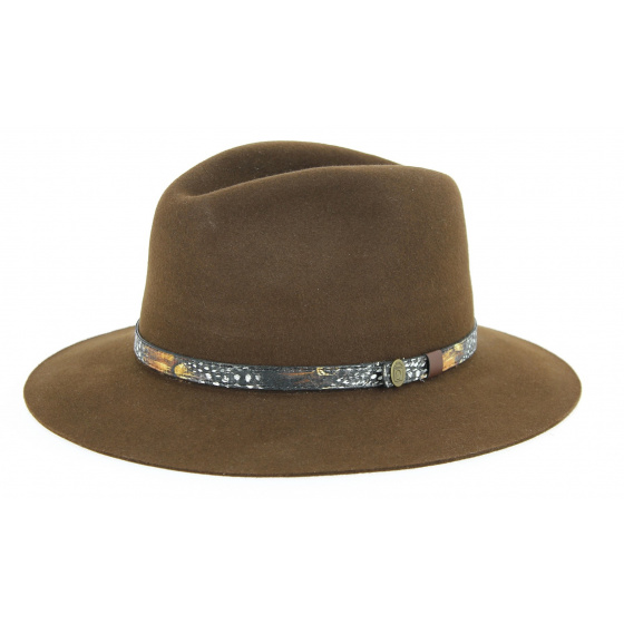 Dakota Brown Fur Felt Traveller Hat - Guerra