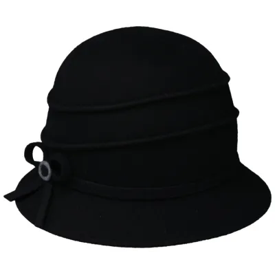 Chapeau Cloche Feutre Christy Noir - Traclet