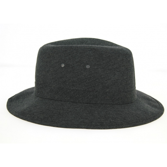 Black Chambray Cotton Safari Hat - Crambes Black Chambray Cotton Safari Hat - Crambes