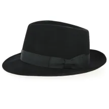 Chapeau Fedora Feutre Poil Noir- Wegener Reference : 10869 | Chapellerie Traclet