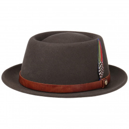 Chapeau Porkpie Feutre Laine Marron- Stetson