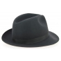 Le Chazelles Fedora Hat in Anthracite Fur Felt - Fléchet