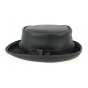 Leather Pork Pie Hat