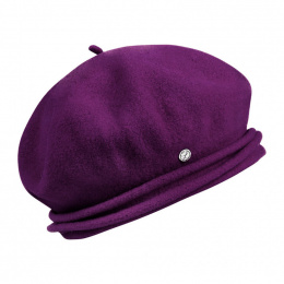 Chopin Wool Beret in Plum - Heritage by Laulhère