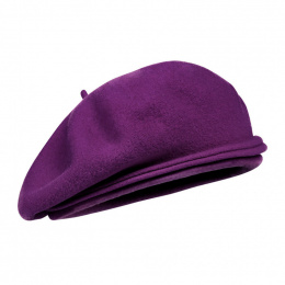 Chopin Wool Beret in Plum - Heritage by Laulhère