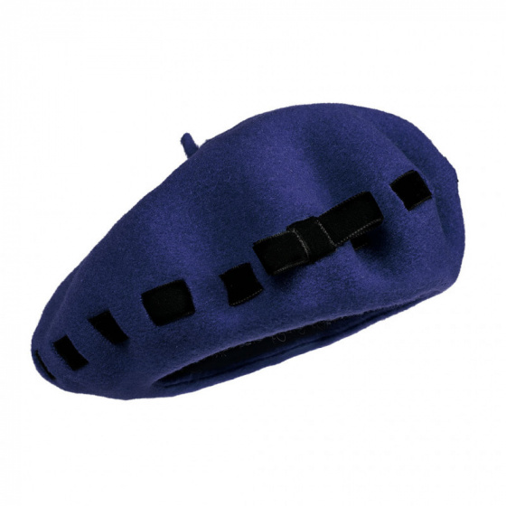Ellie Merino Wool Beret Eclipse - Heritage by Laulhère