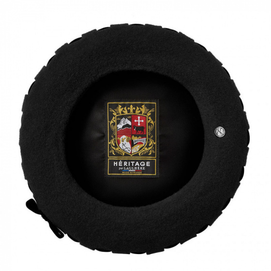 Ellie Black Merino Wool Beret - Heritage by Laulhère Ellie Black Merino Wool Beret - Heritage by Laulhère