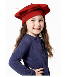 Kids Polisson Merino Wool Beret Passion - Heritage by Laulhère