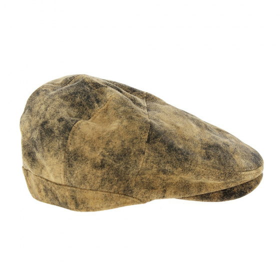 Vintage Leather Cap Oullins Camel - Traclet