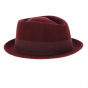 Burgundy PorkPie Zingaro Wool Felt Hat