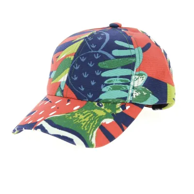 Green Leaves Cotton Baseball Cap - le Chapoté Paris Reference: 10955 | Chapellerie Traclet