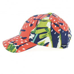 Casquette Baseball oiseau sur fond Marine Coton- Le Chapoté Paris