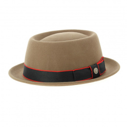 Chapeau Porkpie Laine & Cachemire Taupe- Stetson