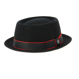 Chapeau PorkPie Olivier Feutre Laine Bleu - Pierre Cardin
