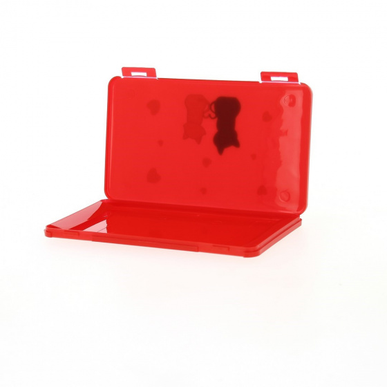 Red storage box for mask Red storage box for mask