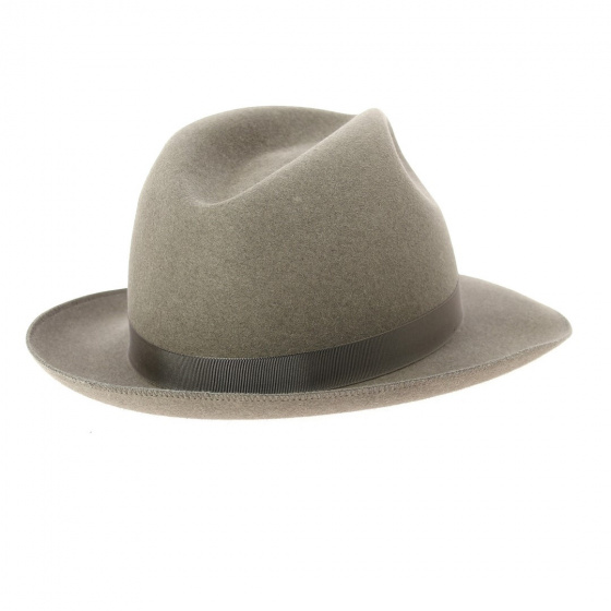 Le Chazelles Fedora Hat in Taupe Fur Felt - Fléchet Le Chazelles Fedora Hat in Taupe Fur Felt - Fléchet