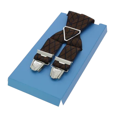 Wide Navy Striped Suspenders - Traclet Shop Reference: 5960 | Traclet Hat Shop