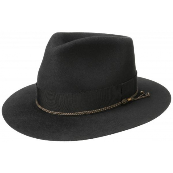 Denver Fedora Hat Black Felt - STETSON