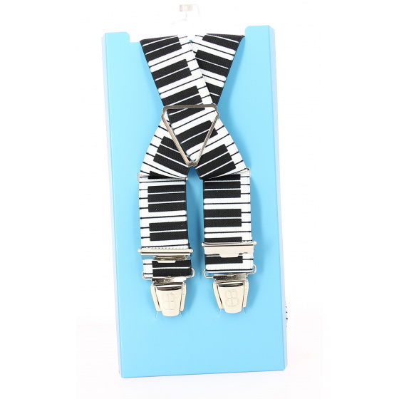 Piano suspenders Black and White - Traclet