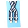 Marine blue & white stripe Suspenders - Traclet French manufacturing for boat and sailing enthusiasts Reference: 11000 | Ch