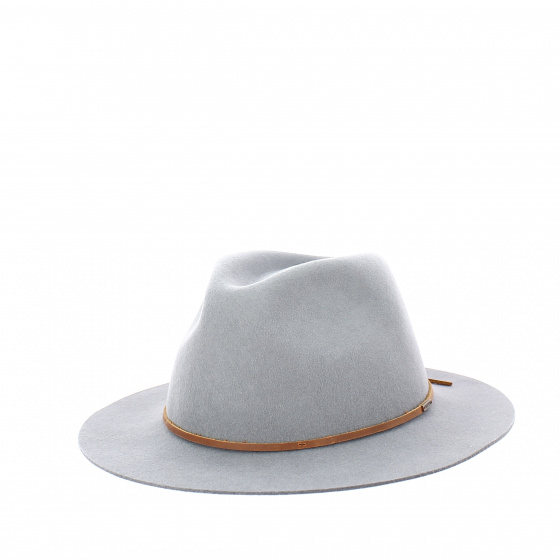 Chapeau Traveller Wesley Feutre Laine gris - Brixton