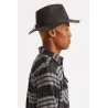 Wesley Traveller Hat in Washed Black Wool Felt - Brixton Reference: 11009 | Traclet Hat Shop