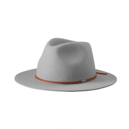 Wesley Traveler Hat Gray Wool Felt - Brixton