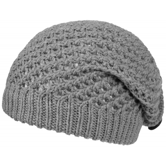 Grey Barascon Knitted Wool Beret - Traclet
