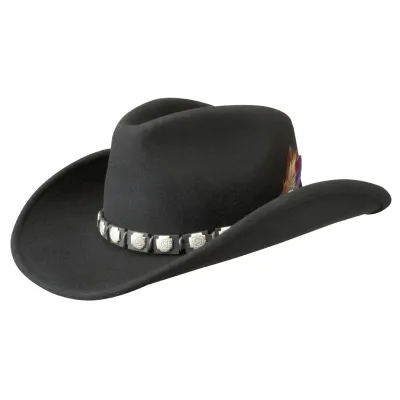 Chapeau Western Bodie Feutre Laine Noir- Stetson Reference : 11026 | Chapellerie Traclet