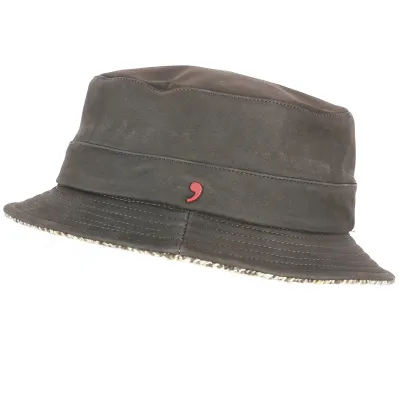 Brown Leather Bucket Hat - ALFONSO D'ESTE Reference: 11027 | Chapellerie Traclet