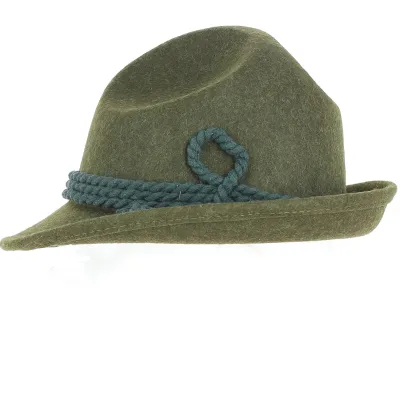 Chapeau Tyrolien Olive chiné - Chapeau Dreispitz Reference : 1798 | Chapellerie Traclet