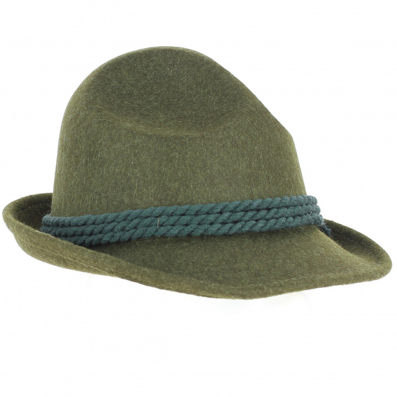 Chapeau Tyrolien Olive chiné - Chapeau Dreispitz