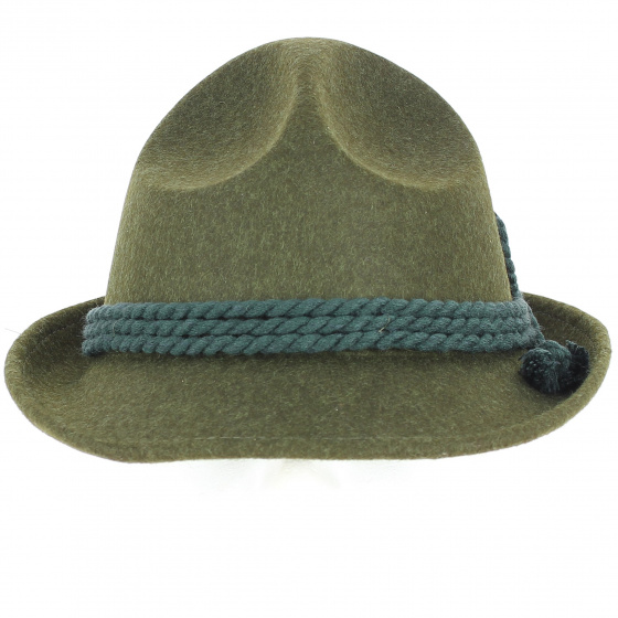 Chapeau Tyrolien Olive chiné - Chapeau Dreispitz