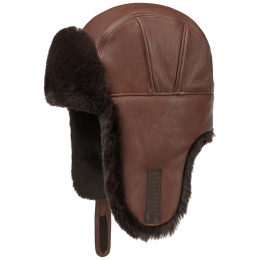 Fairbanks Chapka in brown leather - Stetson