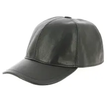 Casquette Nappa cuir noire - traclet