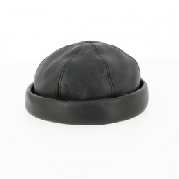 Docker Cooper black leather hat
