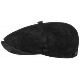 Hatteras Montana Black Leather Cap - Traclet