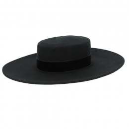 Large Felt Boater Hat Eleonore