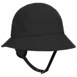 Elia waterproof black fabric hat