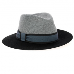 Gray Louvre felt hat