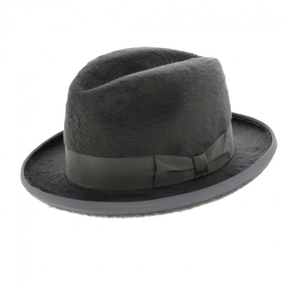 Chapeau homburg gris Francois Mitterrand -
