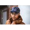 Blue checkered flat Jackson cap - Göttmann Reference: 11098 | Traclet Hat Shop