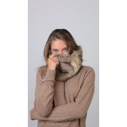 Mickelle Fur Neck Warmer Snood Beige - Barts