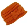 Toque/ Chapeau Cloche Polaire Anushka orange Reference : 8865 | Chapellerie Traclet