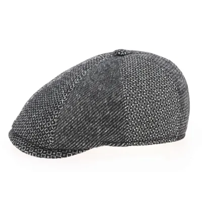Verona Hatteras Cap Patchwork Virgin Wool - Traclet Reference: 11111 | Traclet Hatmakers