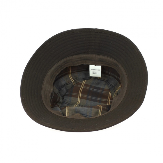 Brown Atkins Waxed Cotton Bucket Hat - Traclet