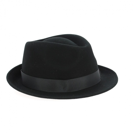 Black Wool and Cashmere Hat