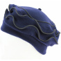 Women's Cordelle Navy Fleece Beret - Traclet