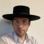 Santiago Hat - Cordobes/Boater Black Wool Felt - Traclet